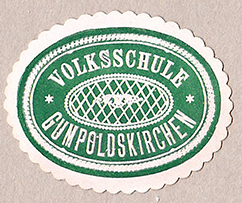 Siegelmarke Volksschule Gumpoldskirchen ca. 1905